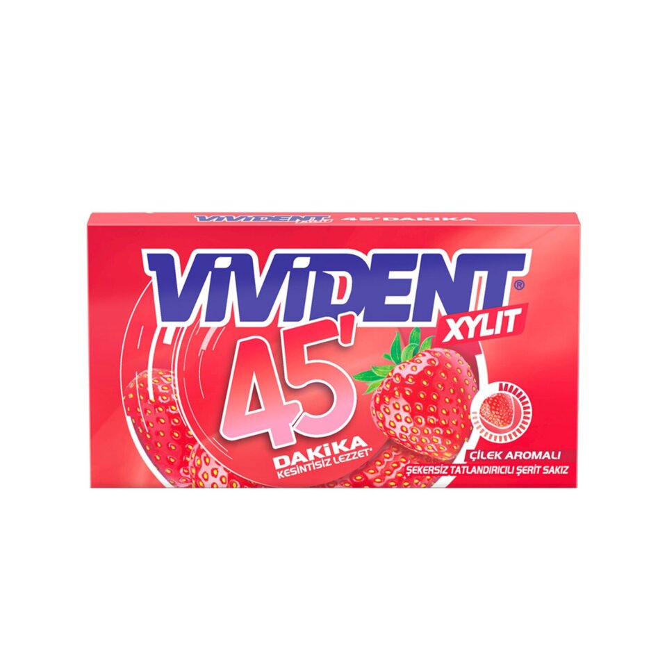 VİVİDENT SAKIZ 26 GR. - 45 DK. ÇİLEK