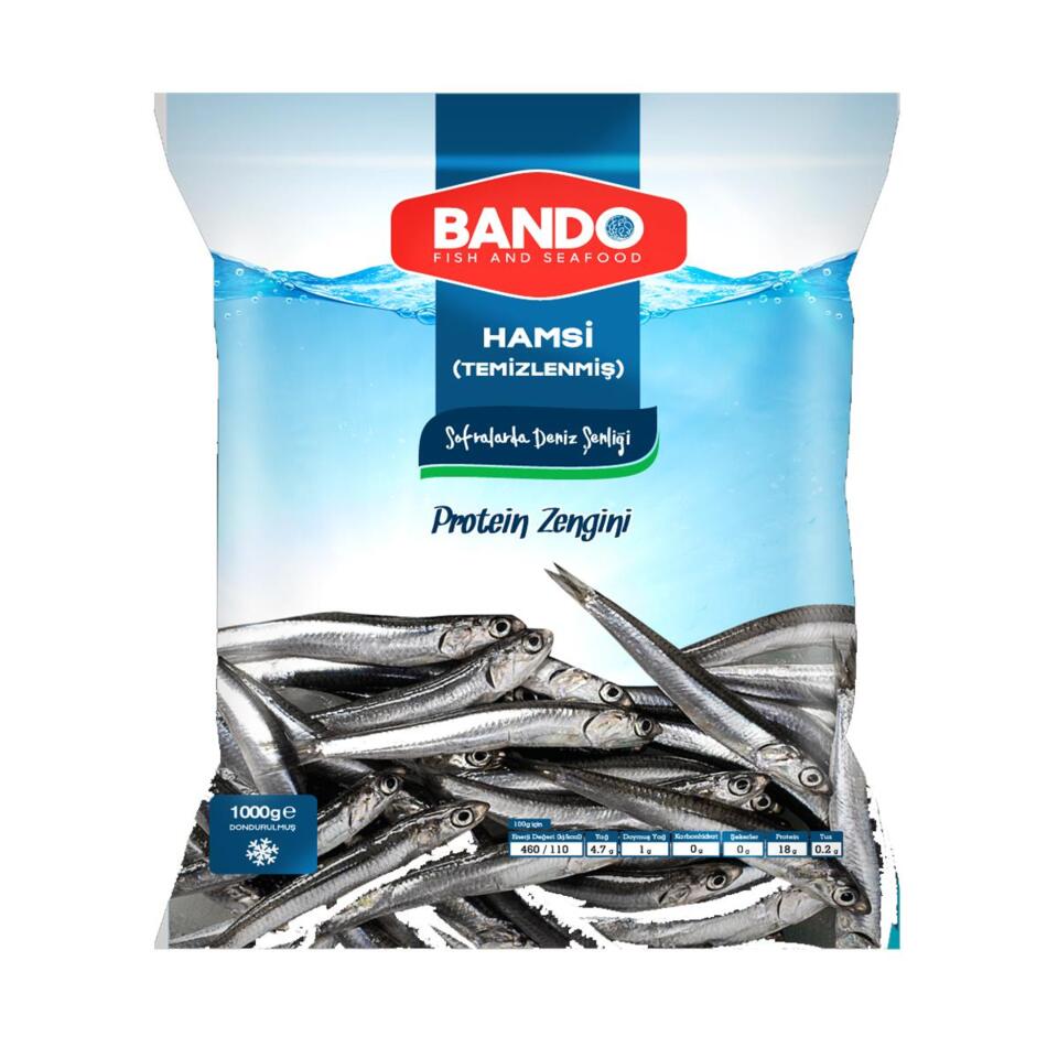 BANDO HAMSİ VİDE 1000 GR TEMİZLENMİŞ