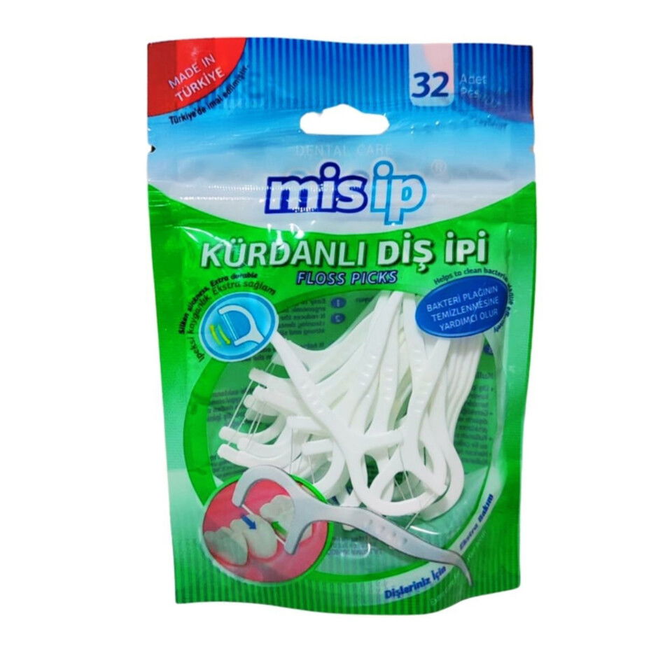 MİSİP KÜRDANLI DİŞ İPİ 32'Lİ-POŞETLİ
