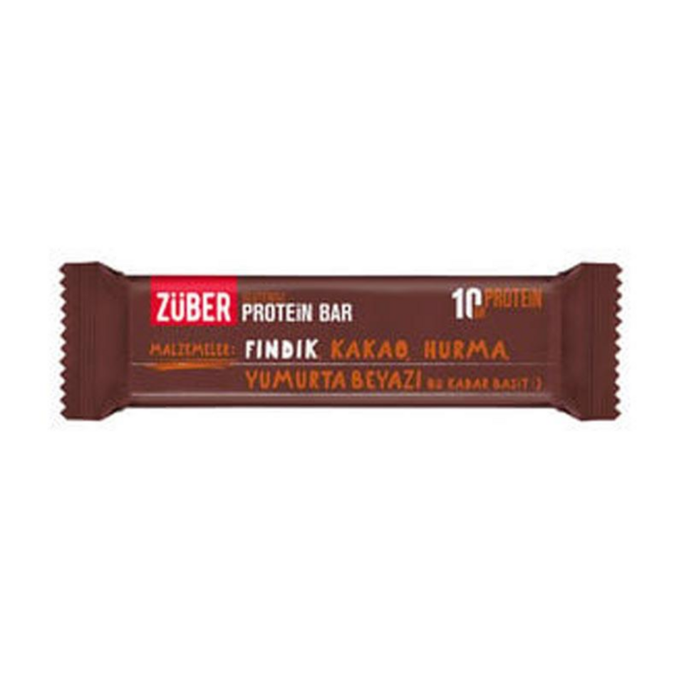 ZÜBER GLUTENSIZ PROTEIN BAR 40GR- FINDIKLI