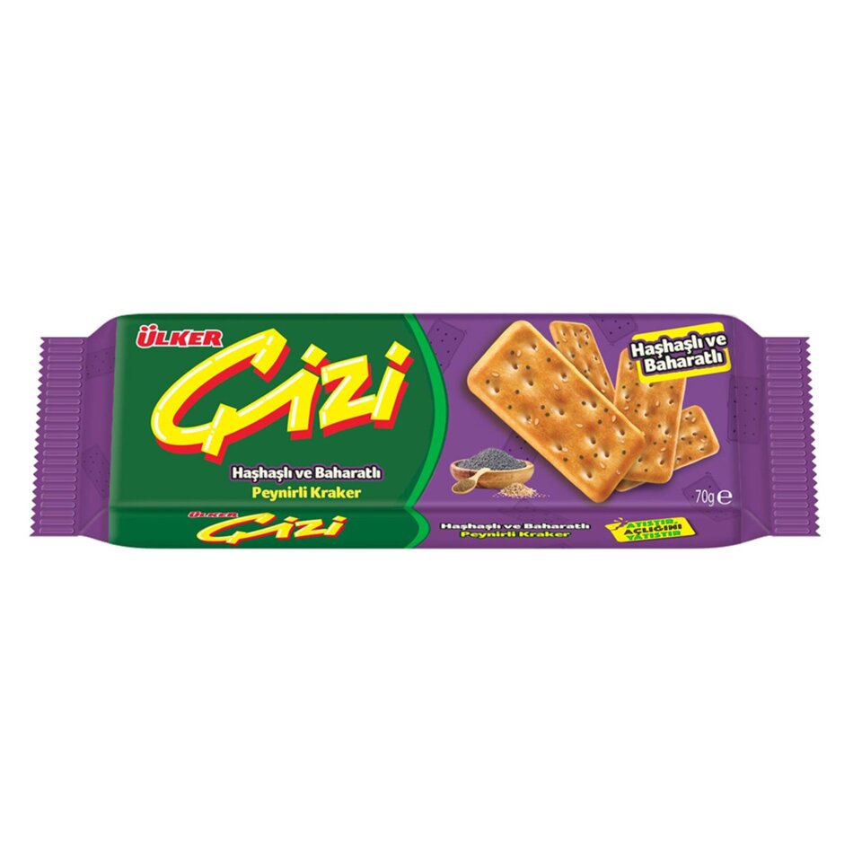 ÜLKER ÇİZİ KRAKER 70 GR - HAŞHAŞLI