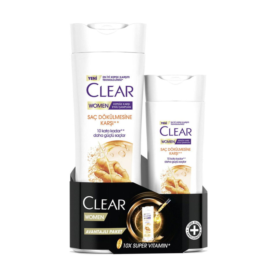 CLEAR ŞAMP 350+180 ML-SAÇ DÖKÜLMELERİNE KARŞI
