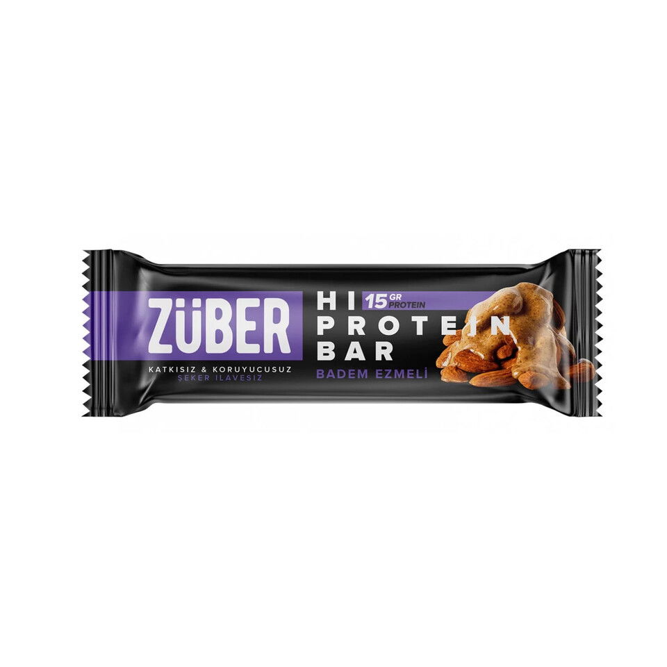 ZÜBER BADEM EZMELİ Hİ-PROTEİN BAR 45 -GR