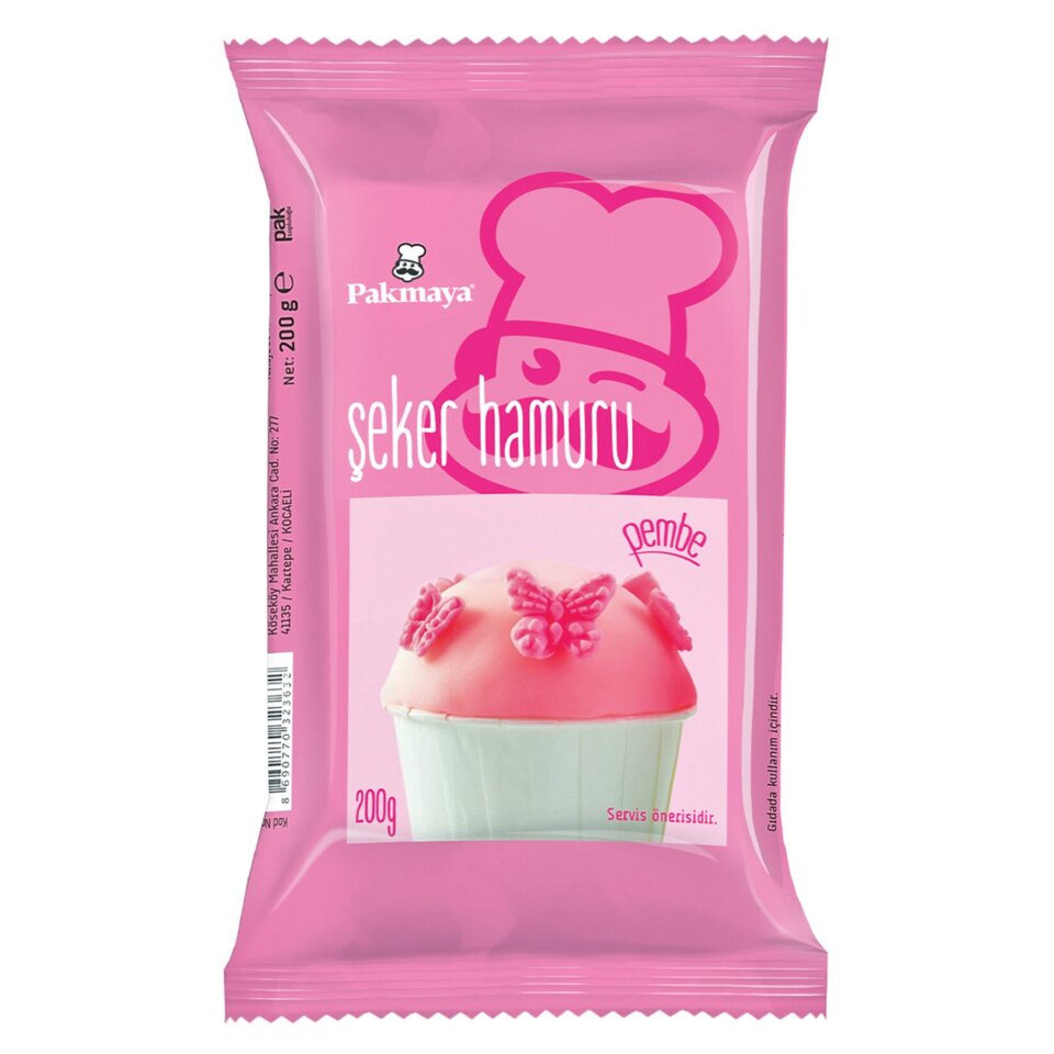 PAKMAYA ŞEKER HAMURU PEMBE 200 GR
