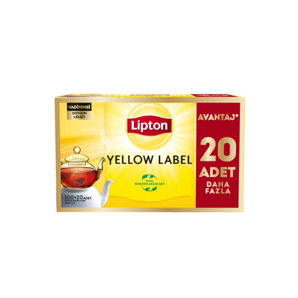 LİPTON DEMLİK ÇAY 120 Lİ- YELLOW LABEL 384 GR