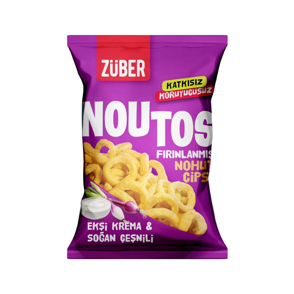 ZÜBER NOUTOS CİPS 55GR. EKŞİ KREMA&SOĞAN