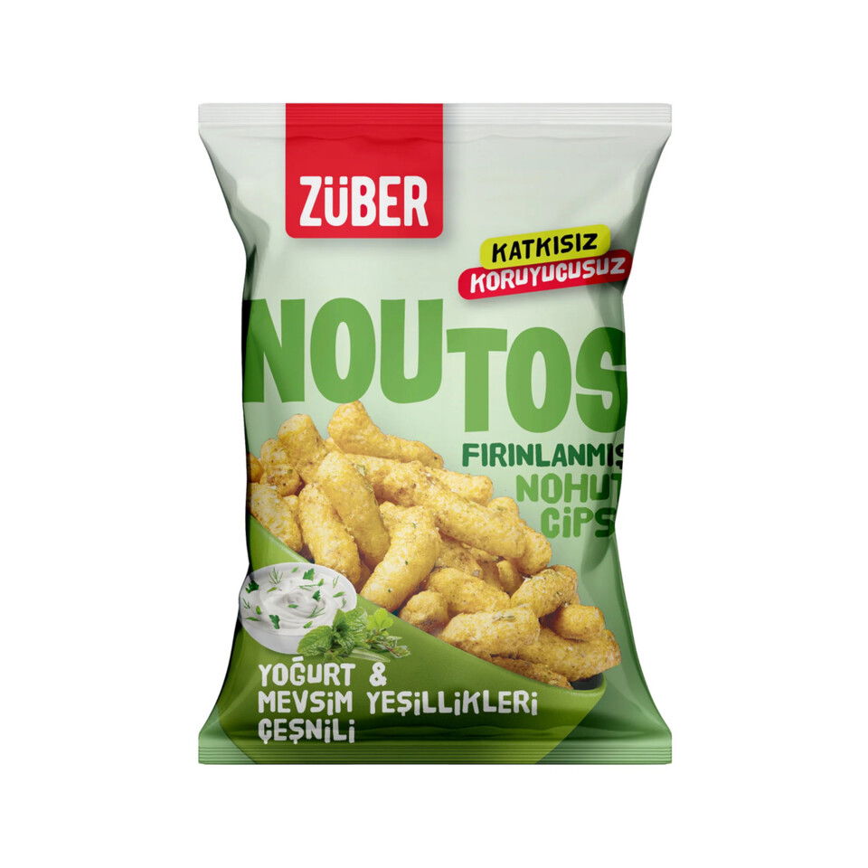 ZÜBER NOUTOS CİPS 55GR- YOĞURT&MEVSİMYEŞİL