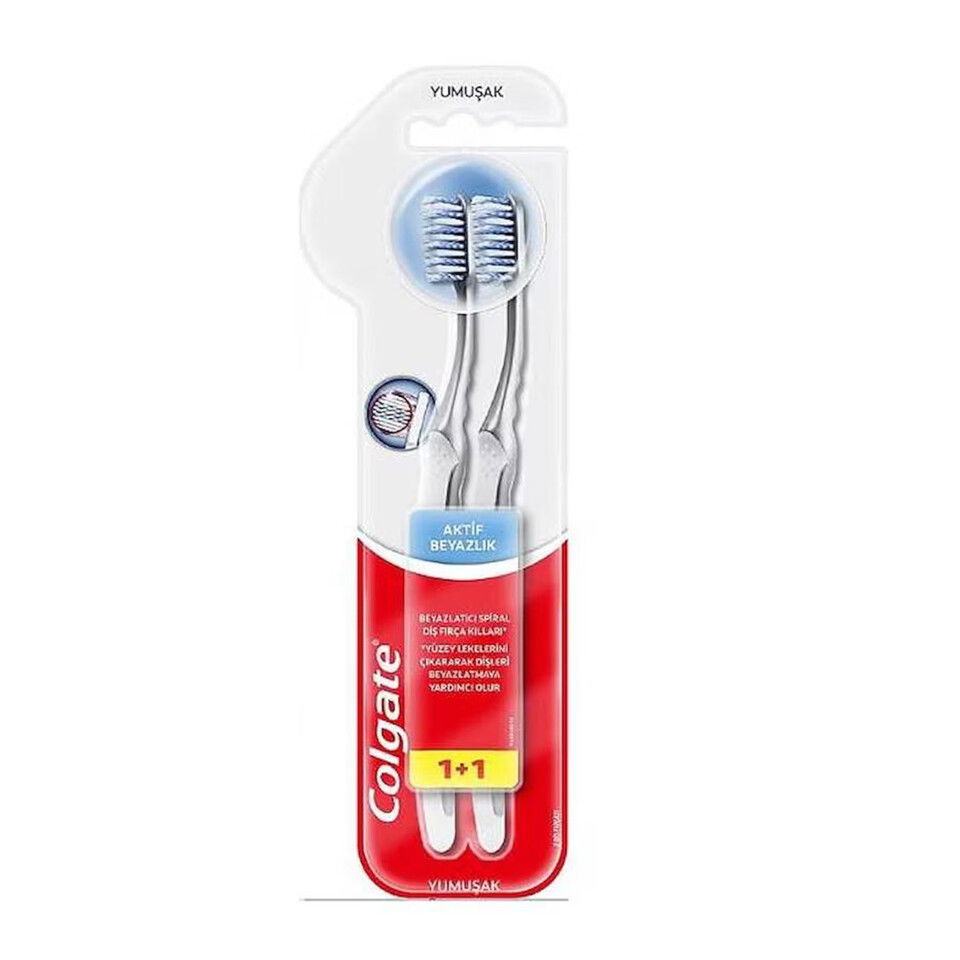 COLGATE DİŞ FIRÇASI 1+1-AKTİF BEYAZLIK (SOFT)