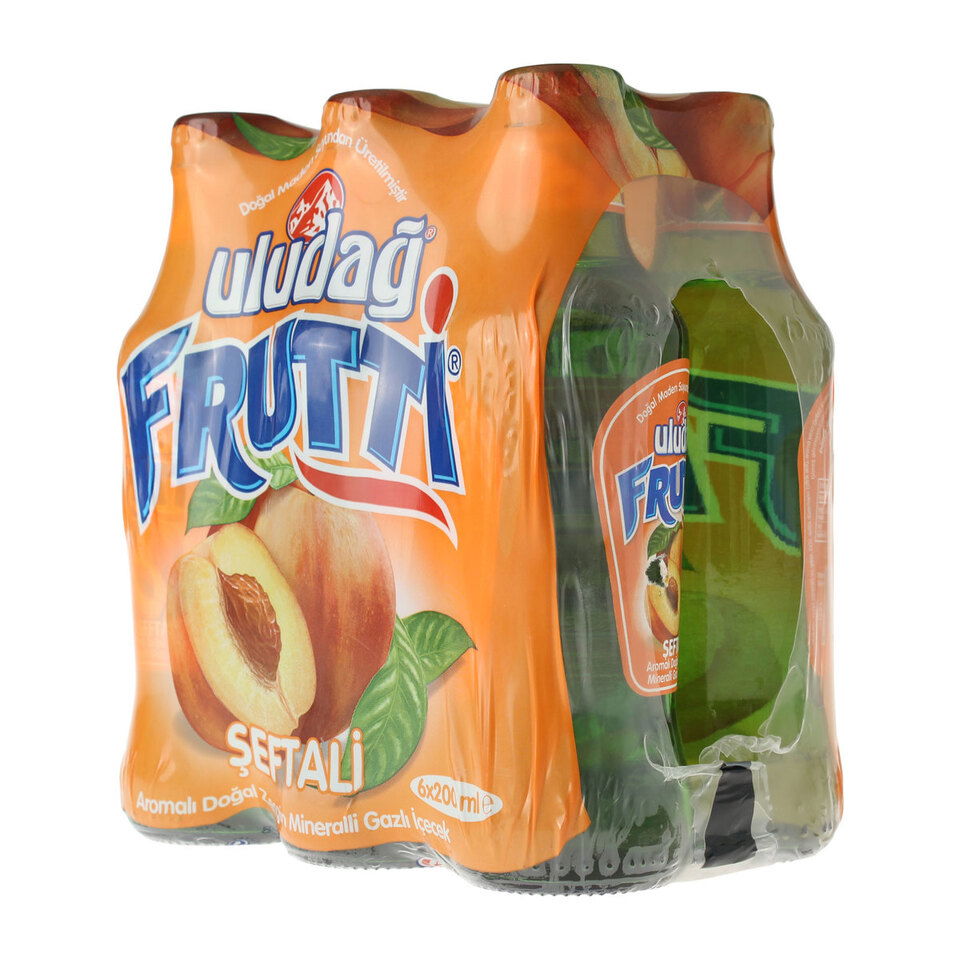 ULUDAĞ FRUTTİ AROMALI MADEN SU 6*200 ML - ŞEFTALİ