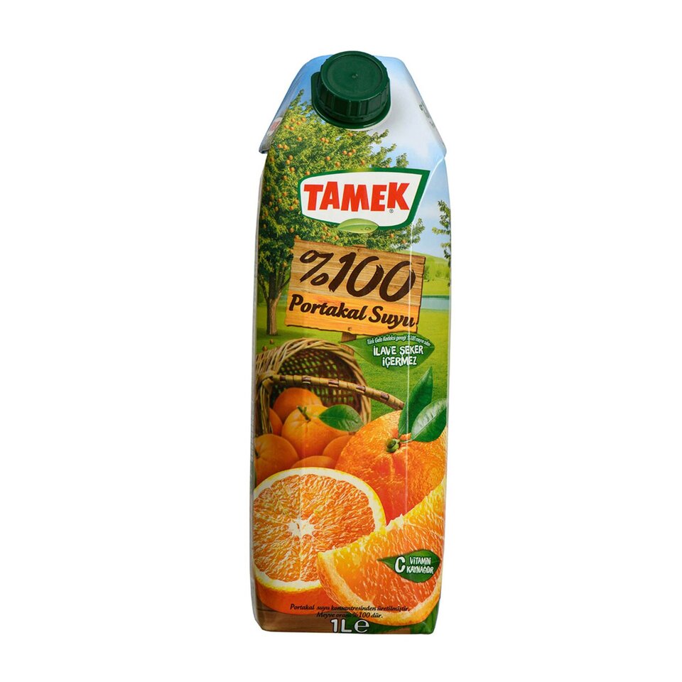 TAMEK MEYVE SU 1 LT-PORTAKAL