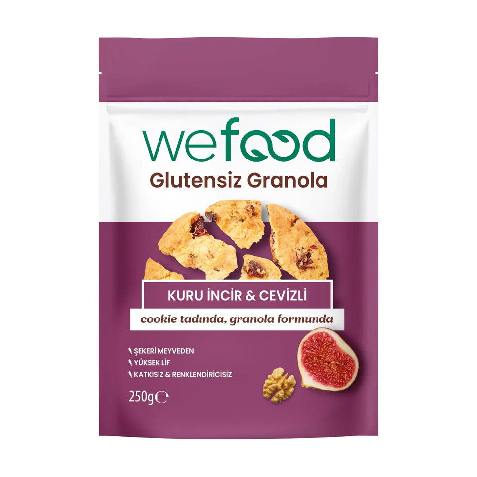 WEFOOD GLUTENSIZ GRANOLA 250GR-KURU İNCİR&CEVİZ