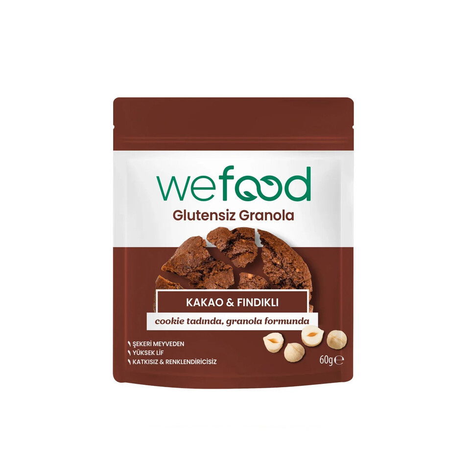 WEFOOD GLUTENSIZ GRANOLA 60GR-KAKAO&FINDIK
