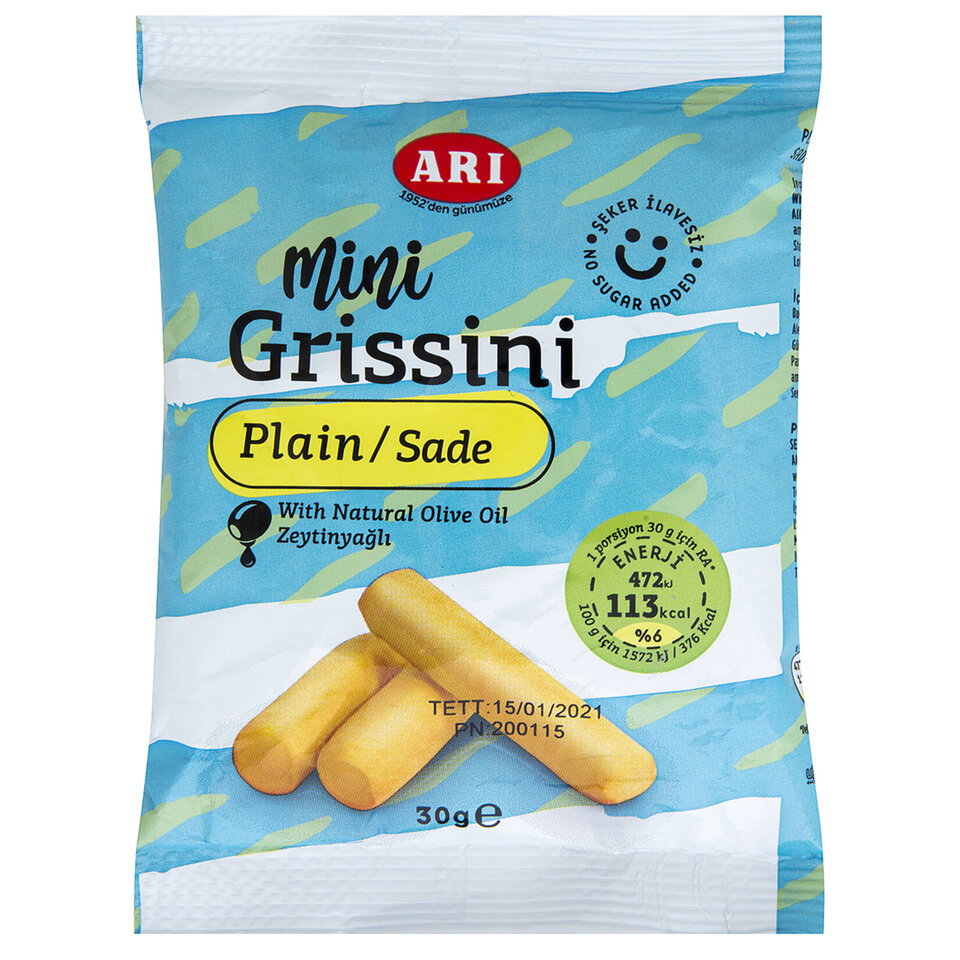 ARI MİNİ GRİSSİNİ  30 GR SADE