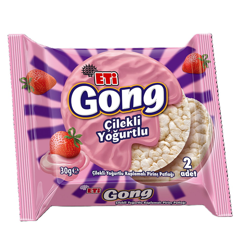 ETİ GONG ÇİLEKLİ YOĞURTLU KAPLAMALI 30GR