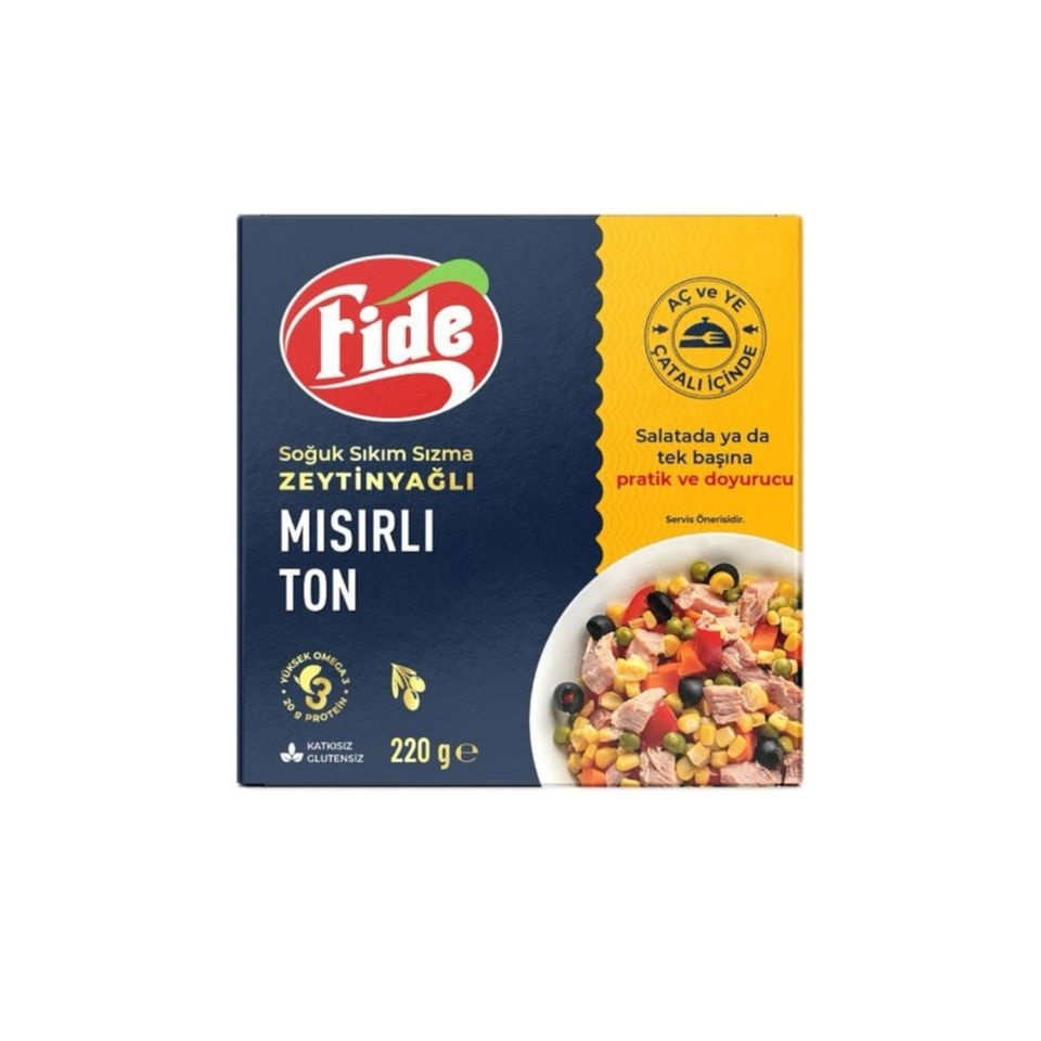 FİDE TON MISIRLI 220 GR ZEYTİNYAĞLI