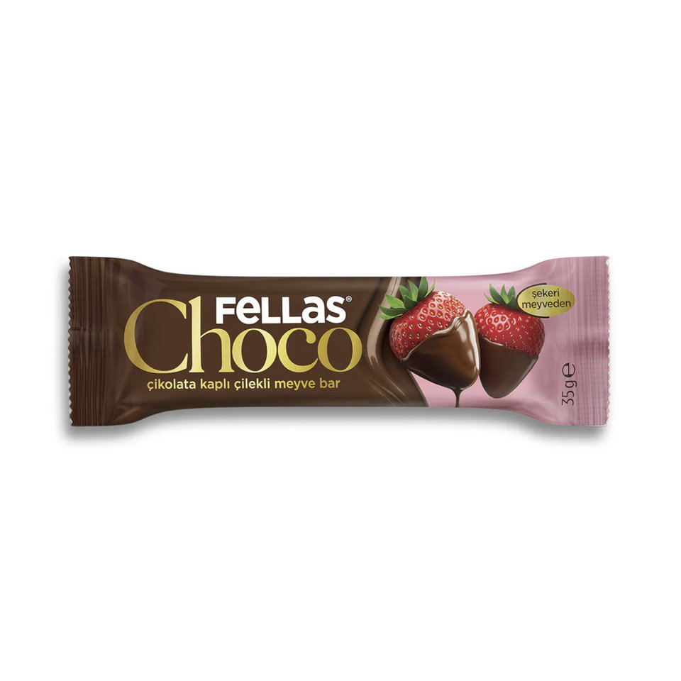 FELLAS ÇİKOLATA KAPLI MEY. BAR 35GR- ÇİLEK