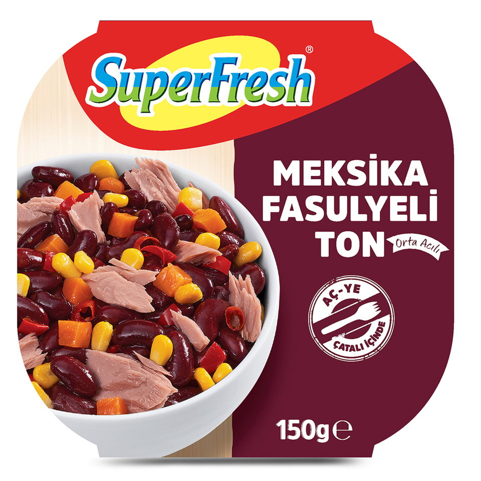 SUPERFRESH TON SALATA 150 GR  MEKSİKA FASULYELİ