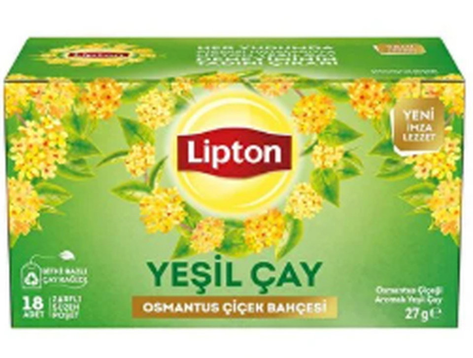 LİPTON YEŞİL ÇAY 18Lİ/27GR-OSMANTUS ÇİÇEK BAH.
