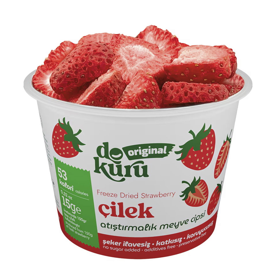 DOKURU ÇİLEK 15GR ATIŞTIRMALIK MEYVE CİPS