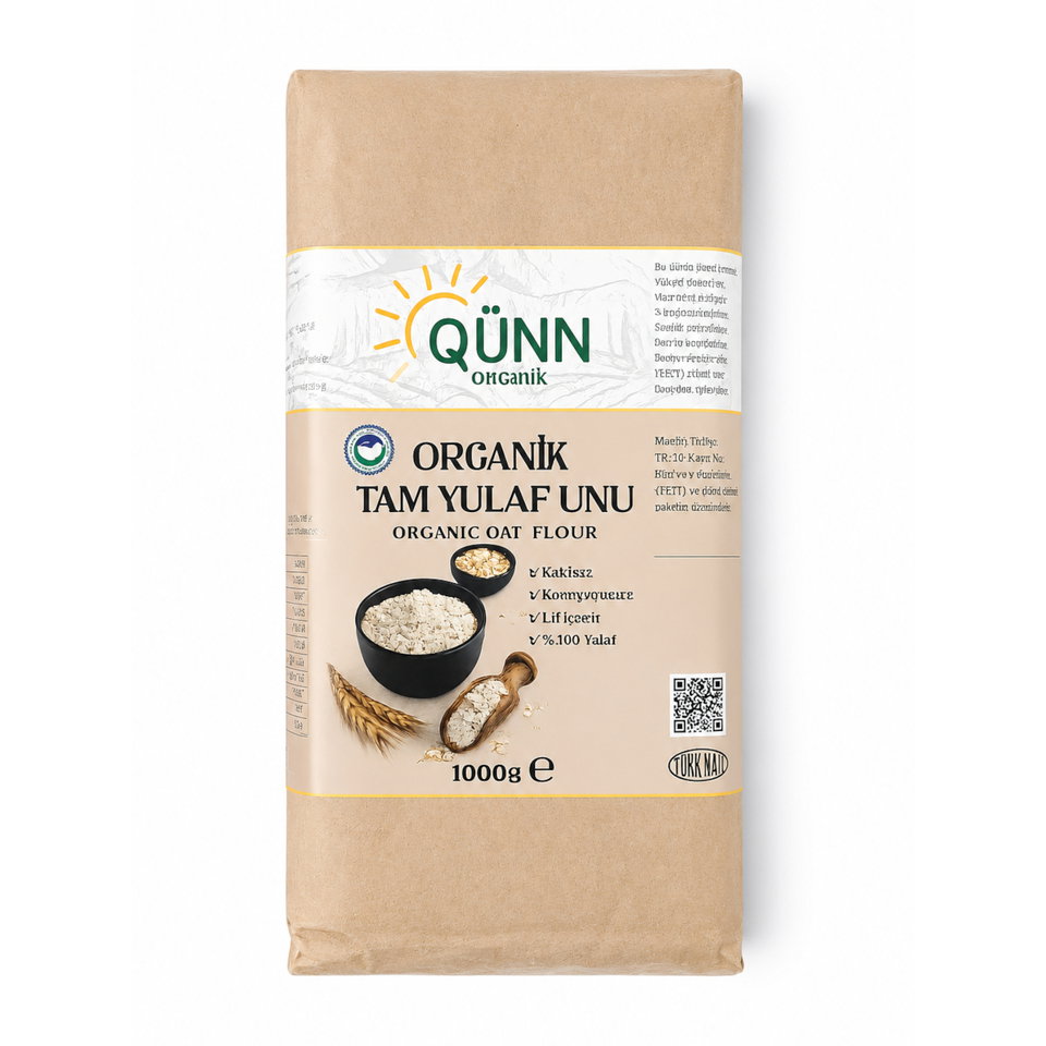 QÜNN ORGANİK TAM YULAF UNU 1000GR