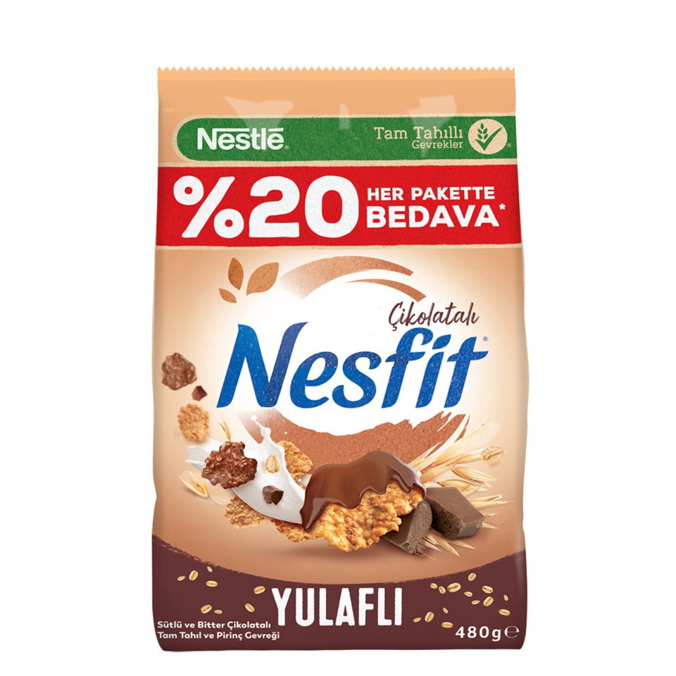 NESFİT ÇİKOLATALI  480 GR %20 BEDAVA