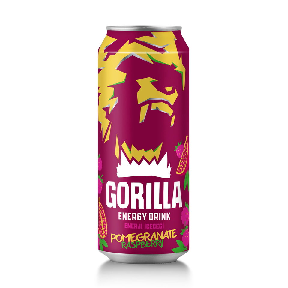 GORILLA ENERGY DRINK POMEGRANATE RASPBERRY 500 ML