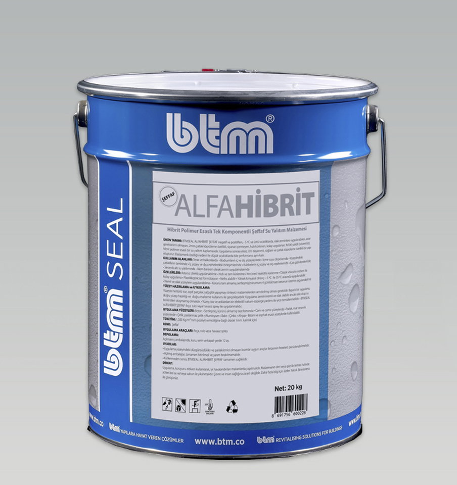 Btm Alfa Hibrit Şeffaf Su Yalıtımı  4,5 kg 