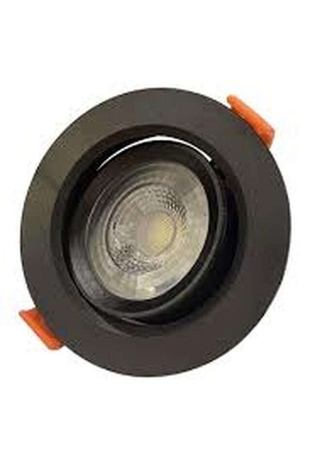Led Panel Spot 5w Cob 4000k  Siyah Kasa  65mm (100ad)