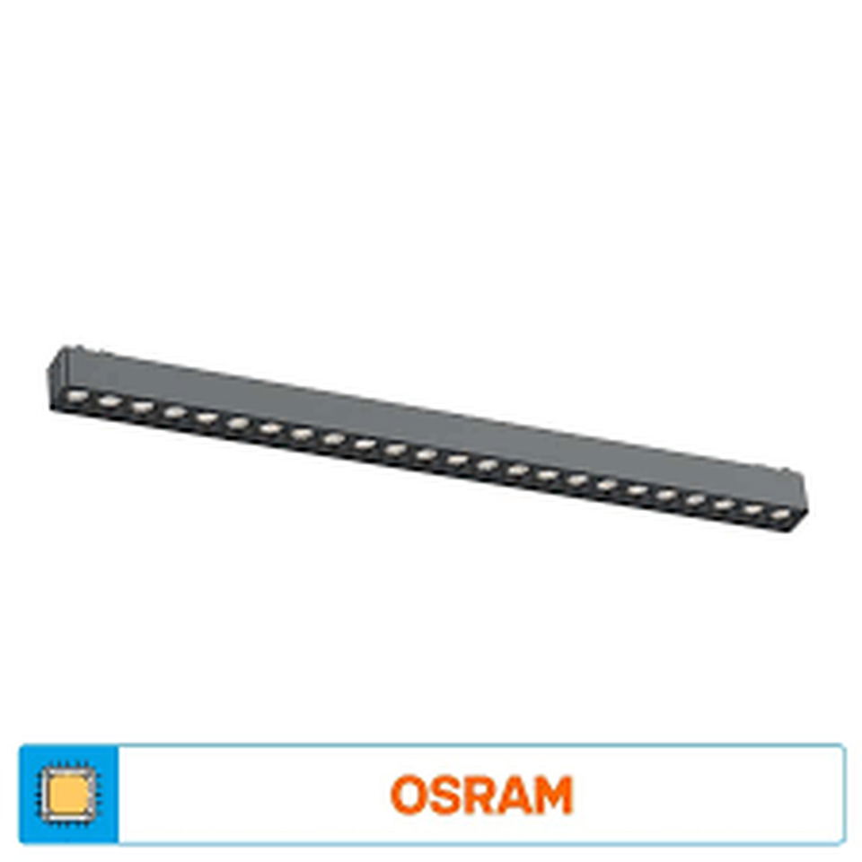 Magnet Led Monofaze Ray Spot Yatay 24w 3000k-4000k-6500k Smart Dimli 1680lm 450mmx26mm24mm Lensli ( Slim Seri )(Eski Kod:AD45-02411)(50ad)