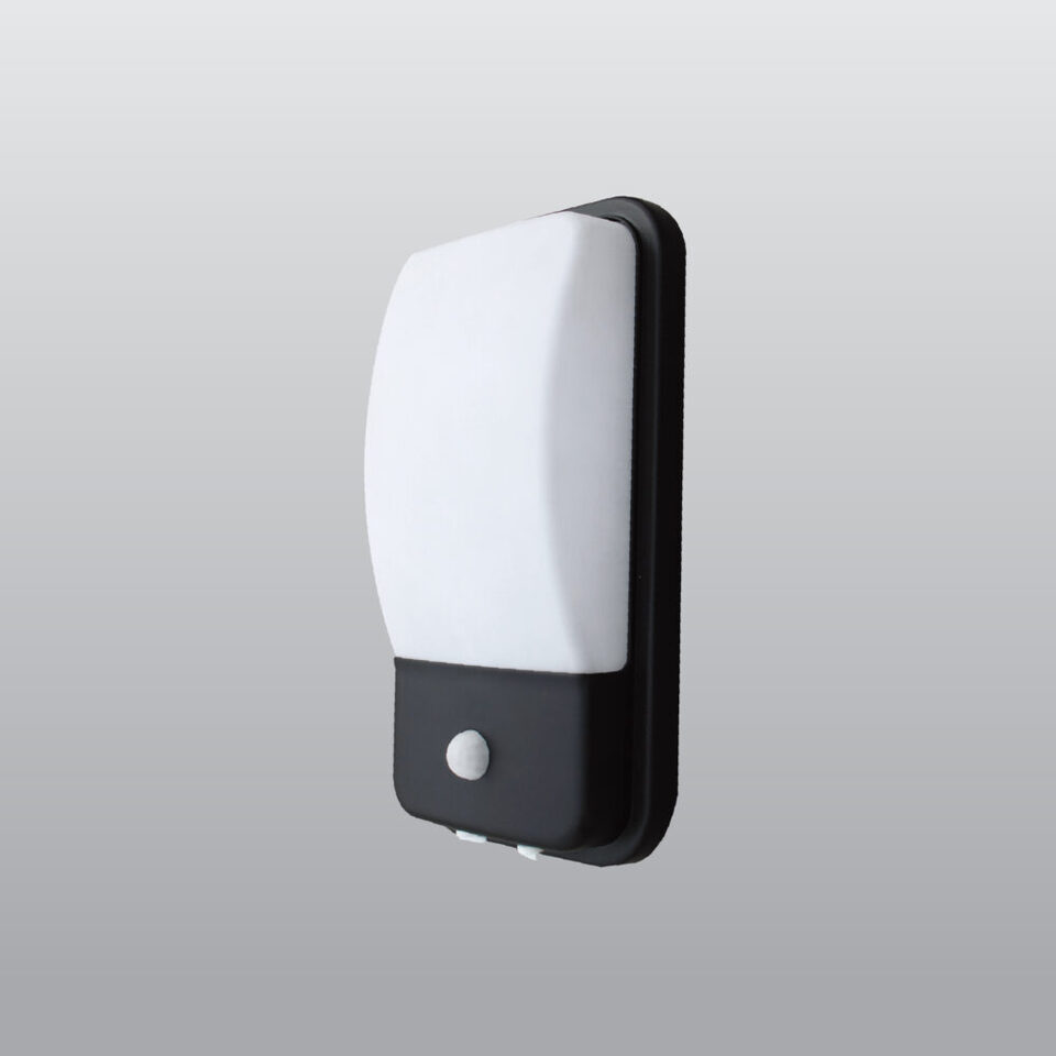 Ack Duvar Sensörlü Armatür Aplik 180' Ip44 20w 3000k 1800lm Siyah (20ad)