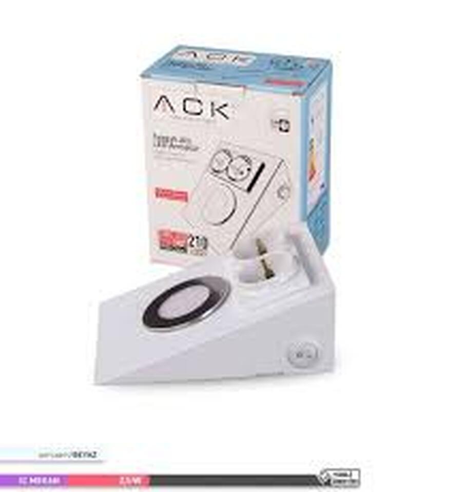 Tezgah Altı Aydınlatma Armatürü Çift Prizli 6500kl 2.5w 17x17mm Beyaz  Kasa(42ad)