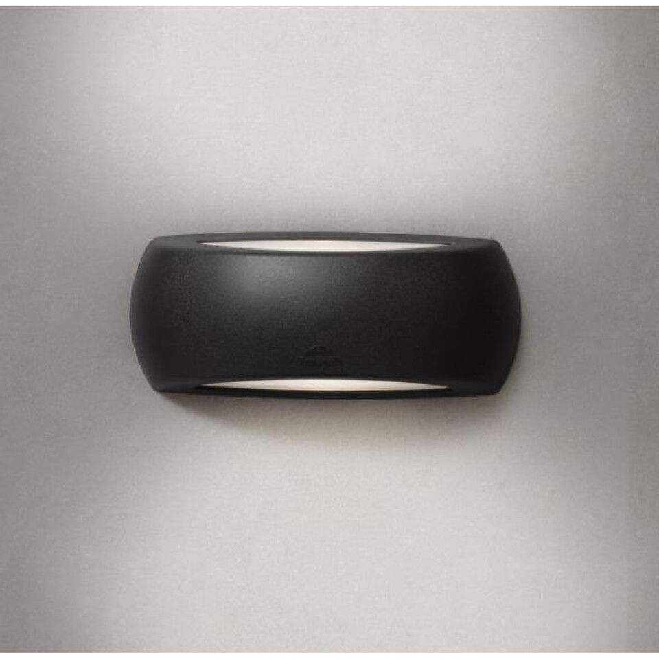 Fumagalli Bahçe Armatür Aplilk Çiftli E27 Ip55 300x90mm ( Üç Renk Ampul Dahil )( Siyah-Şeffaf ) ( Francy Smart Pack ) (24ad)