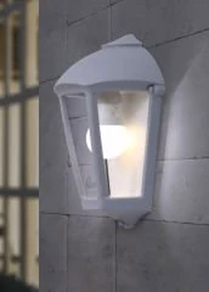 Fumagalli Bahçe Armatür Duvar Apliği E27 Ip55 290x215mm ( Gri-Şeffaf ) ( Fabio ) (1ad/18kl)