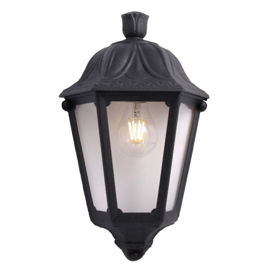 Fumagalli Bahçe Armatür Duvar Apliği E27 Ip55 350x220mm ( Siyah-Şeffaf ) ( Iesse ) (1ad/16kl)
