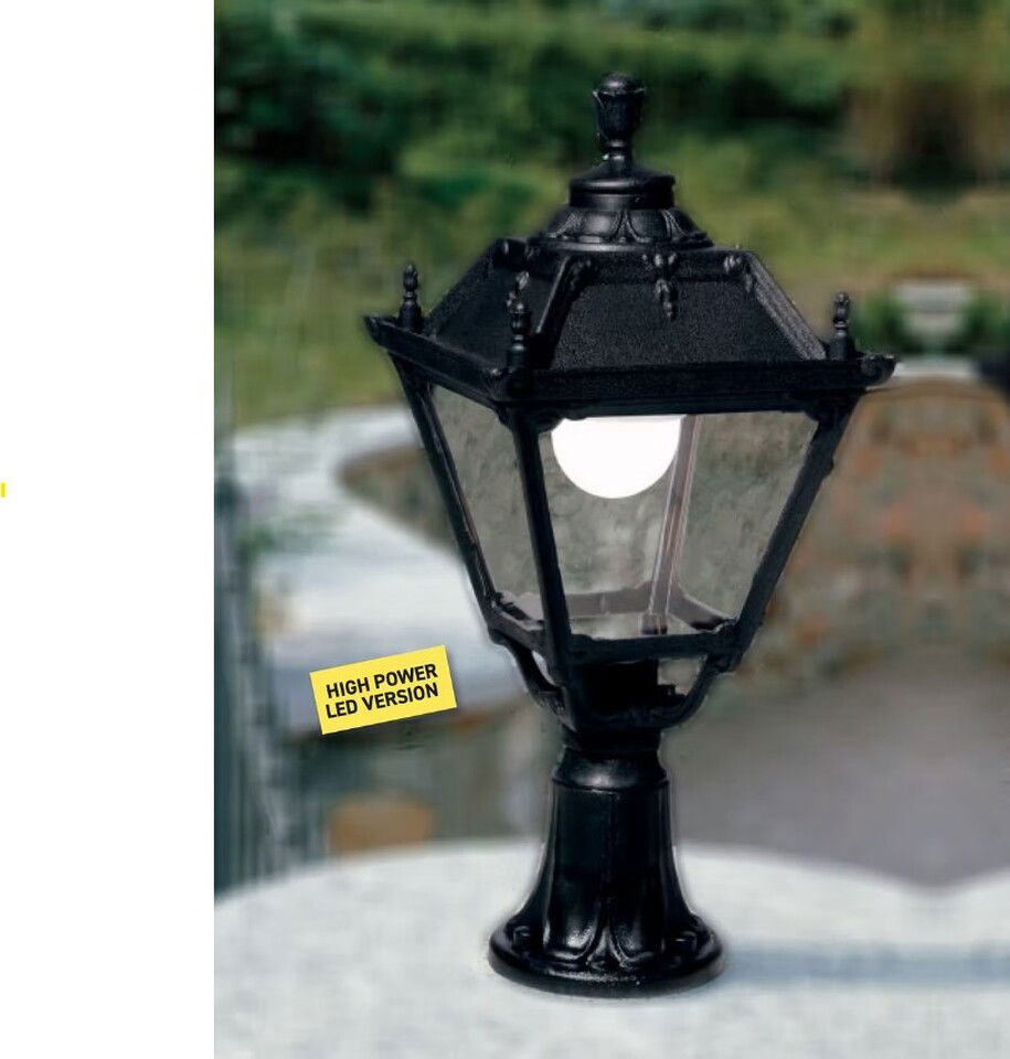 Bahçe Armatür Set Üstü  E27 Ip55 470x230mm ( Siyah-Şeffaf ) ( Mınılot/Golıa ) (1ad/12kl)