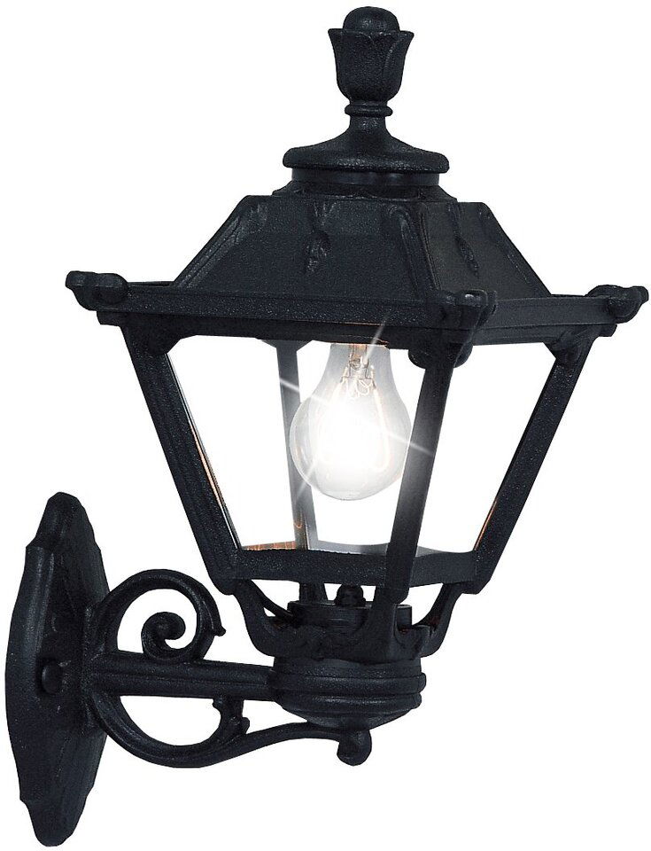 Bahçe Armatür Duvar Apliği  E27 Ip55 450x300mm ( Siyah/Şeffaf ) ( Bısso-Golıa ) (1ad/12kl)