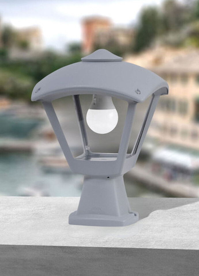 Fumagalli Bahçe Armatür Set Üstü  E27 Ip55 350x240mm ( Gri-Şeffaf ) ( Dısma/Darıo ) (1ad/12kl)