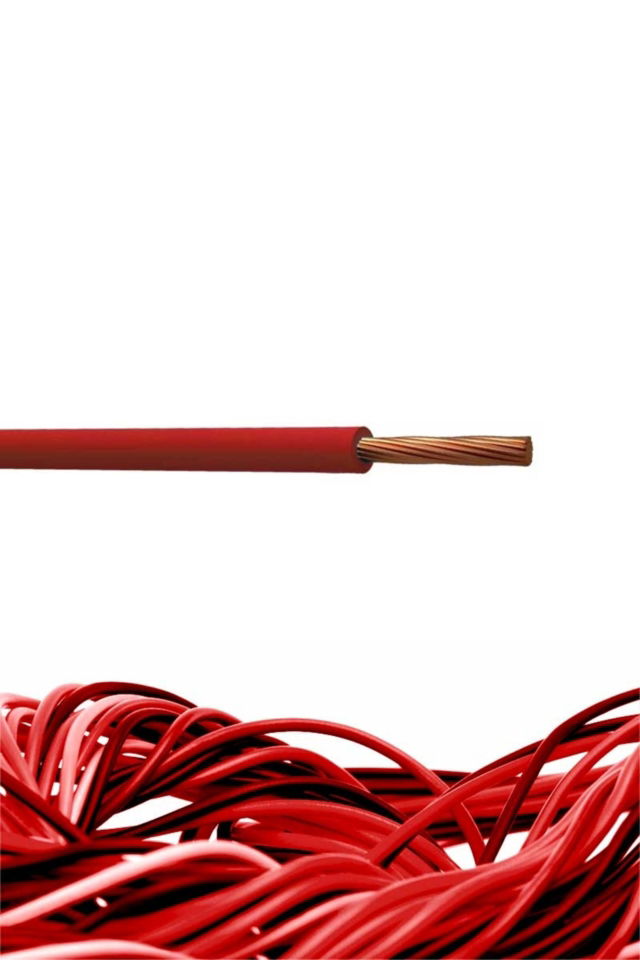 Borsan Nya Kablo 4mm  ( H07v-U )  Kırmızı