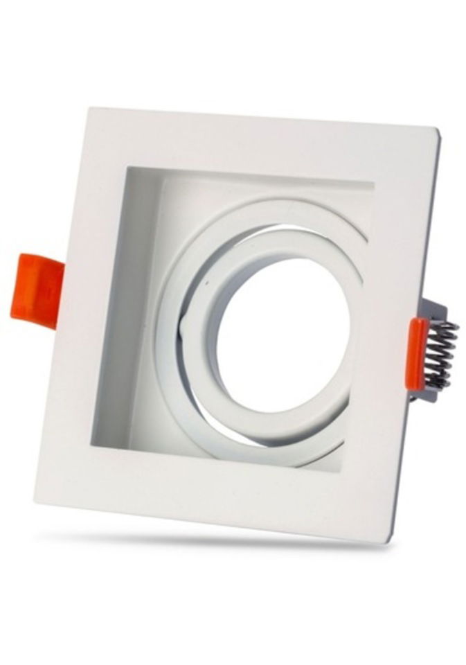 Modüler Sistemli Dekoratif Kare Spot Beyaz-Beyaz Tek'Li Gu10 Q8.5mm ( Pars ) (50ad)