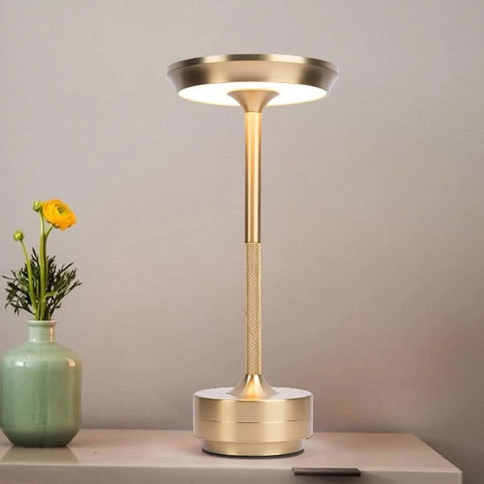 Cata Masa Lambası 3 Renk Şarjlı Gold  Renk Mantar Tip 28x13mm Gold (Toronto) (20ad)