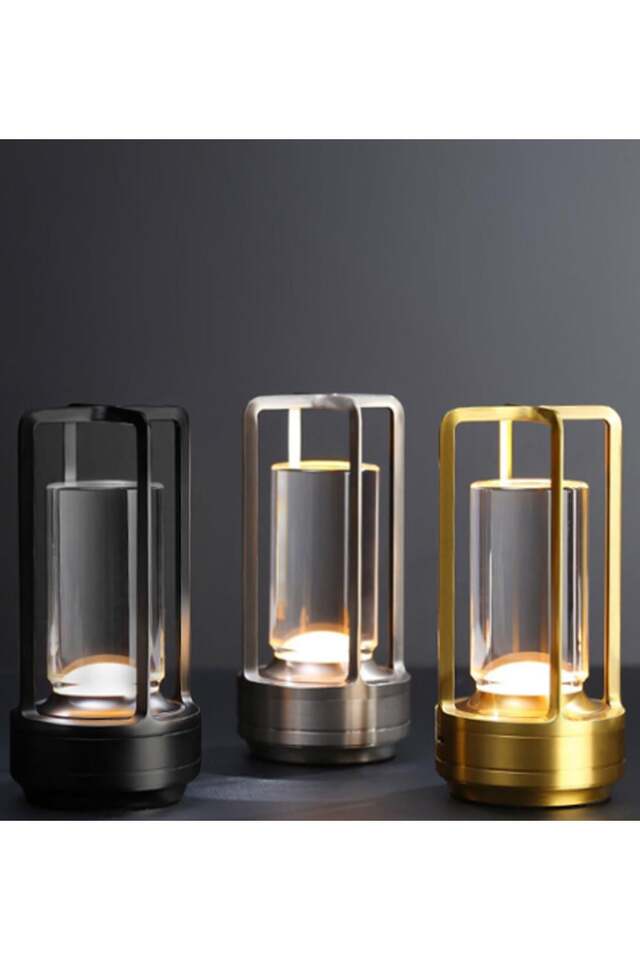 Cata Masa Lambası 3 Renk Şarjlı Dimmerli 17.5x9mm Siyah  (Vegas) (20ad)