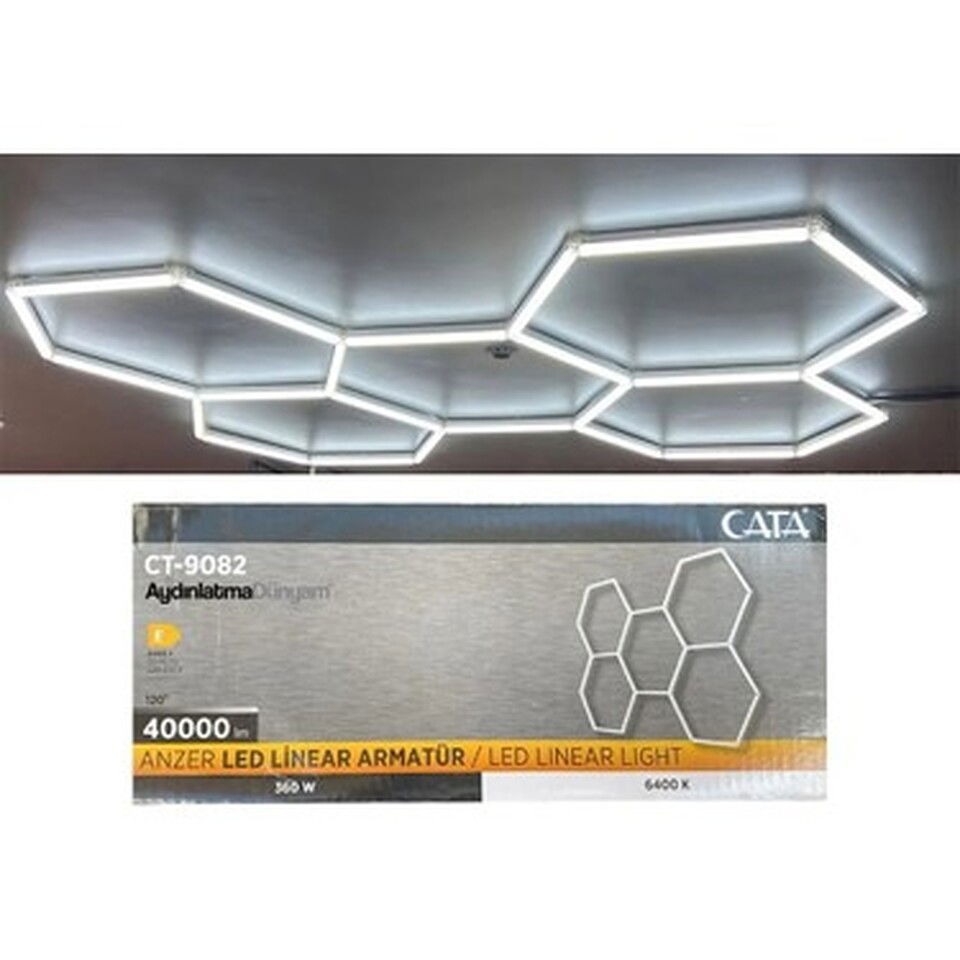 Cata Led Lineer Armatür 6500K Bir Göz 44.5cm 220v Ip20 ( Anzer ) (6ad)