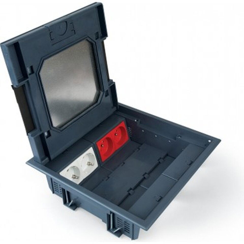 Çetinkaya Yer Buatı Şap-Döşeme Altı Priz Çıkış Kutusu 16 Modül ( Ayarlanabilir Boş ) 310x310mm (1ad)