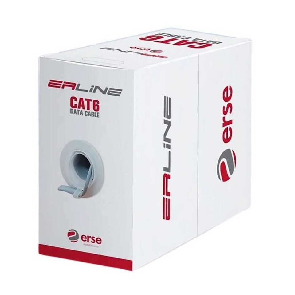 Erse Data Kablosu Cat6 U/Utp 4x2x23 Awg H.F Gri ( 305mt Kutu )