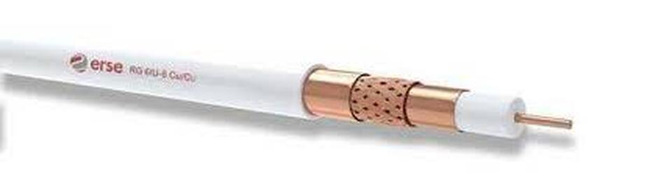 Tv Kablosu Rg6/U6 Coaksiyal Cu-Cu Beyaz (Erse) Makara
