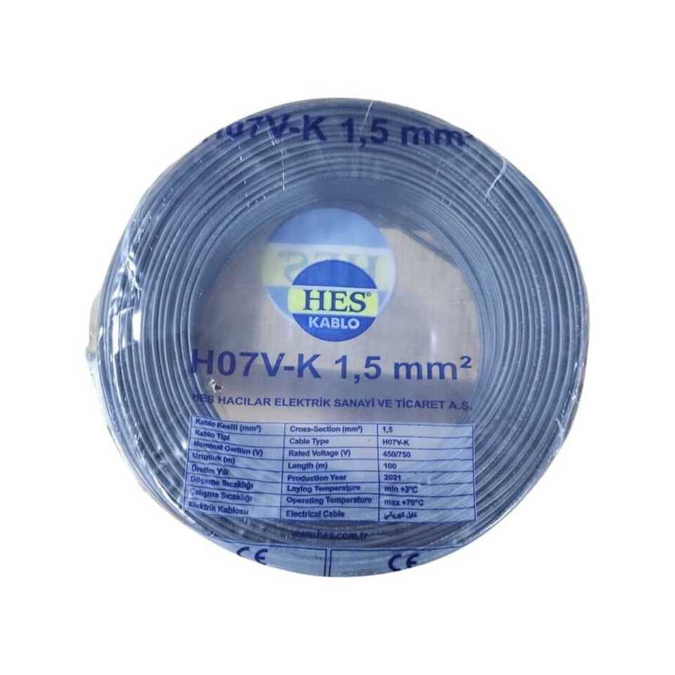 Hes Nyaf Kablo 1.5mm H Free ( H07z1-K ) Siyah