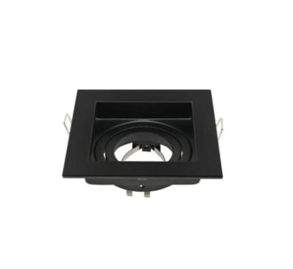 Horoz Dekoratif Led Kare Spot Gu10-Mr16 9.3x9.3cm Tek'Li Boş Metal Kasa ( Siyah )( Petunya 1 Serisi ) (50ad) 