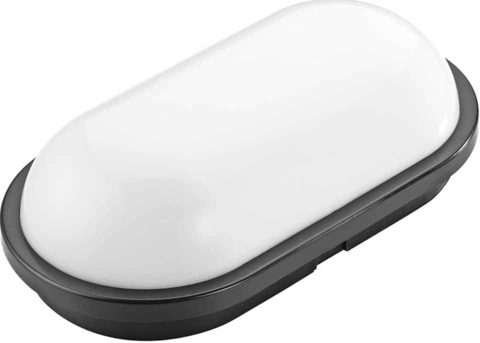 Duvar-Aplik Led 20w 6500k 2050lm 270x147mm Ip65 Oval ( Siyah Kasa ) ( Aydos ) 176-265v (20ad)