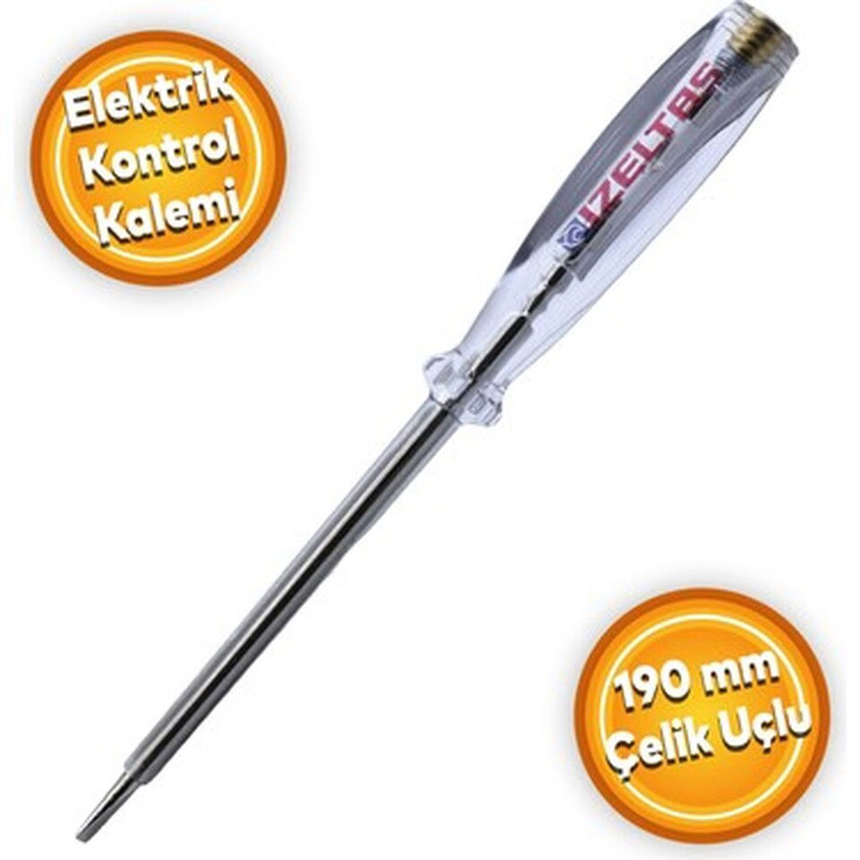 İzeltaş Kontrol Kalemi Düz Uç İnce Tip 190mm (10ad/500kl)