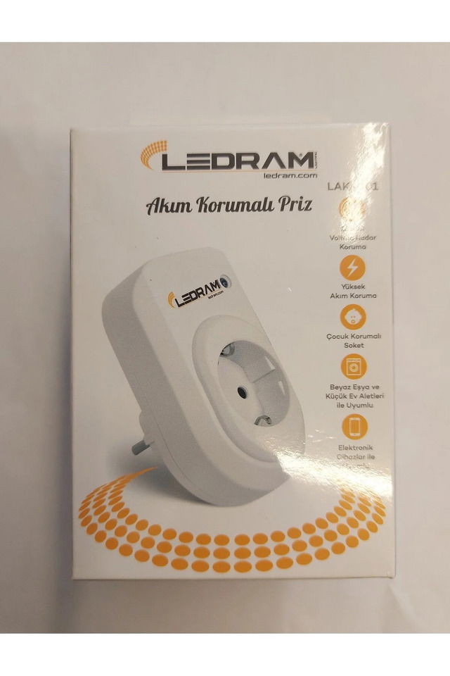 Tekli Akım Korumalı Priz 1 Li Beyaz 16a Çk.
